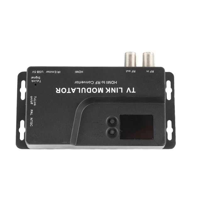 Alt view image 5 of 7 - Diyeeni HDMI to RF Modulator, F Female Connectors | RF Modulator for TV, VHF UHF AV to RF Coaxial Converter, Support for DVD Bule-ray Players TV PAL NTSC Format