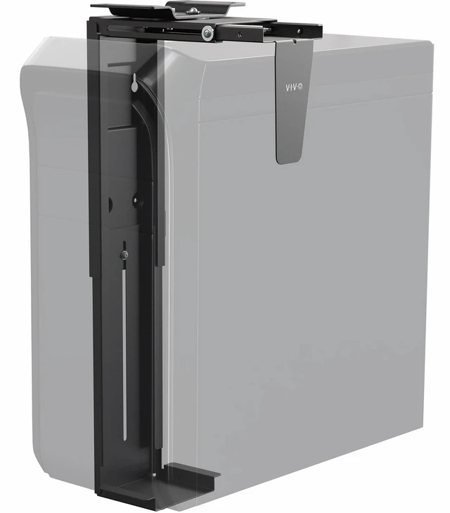 Main image of VIVO Black Large Under Desk and Wall Office PC Mount, MOUNT-PC01L | 8.3 to 13 inch Wide Adjustable Computer Mount, CPU Case Machine Holder Stand, Swivel and Secure Locking, Holds 44 lbs