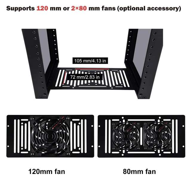 Alt view image 5 of 7 - GeeekPi 8U Network Rack, 10 inch Mini Server Rack for Network, Servers, Audio, and Video Equipment, DeskPi RackMate T1, 7.87 inch Depth