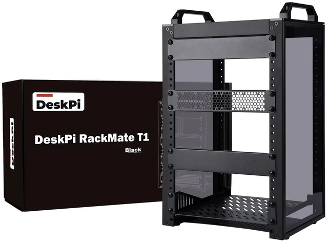Main image of GeeekPi 8U Network Rack, 10 inch Mini Server Rack for Network, Servers, Audio, and Video Equipment, DeskPi RackMate T1, 7.87 inch Depth