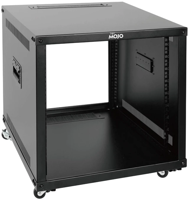 Main image of Tecmojo 9U Portable Rolling Network Rack, 4-Post Mobile Open Frame Server Rack with Wheels, Free Standing Server Cabinet for Computer/Data/AV/IT Equipment/Network Equipment