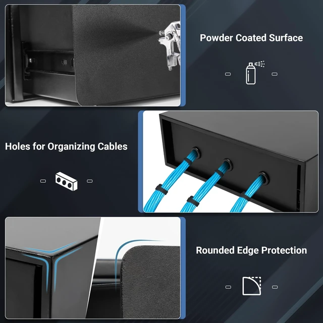 Alt view image 4 of 7 - Eastrexon 3U Rack Mount Drawer, Server Rack Drawer w/Combination Lock | Foam Pad & Smooth Rails, Powder Coated, Fit for Most 19" Server /DJ /AV /Network Equipment Racks, Enclosures and Cabinets