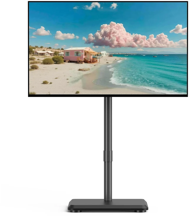 Main image of Zontera Floor TV Stand, TV Cart for 13-65 Inch TVs & Monitors up to 88lbs | Wooden Base, Portable TV Stand, Tilt & Height Adjustable Corner TV Stand for Bedroom, Living Room, MAX VESA 400x400mm