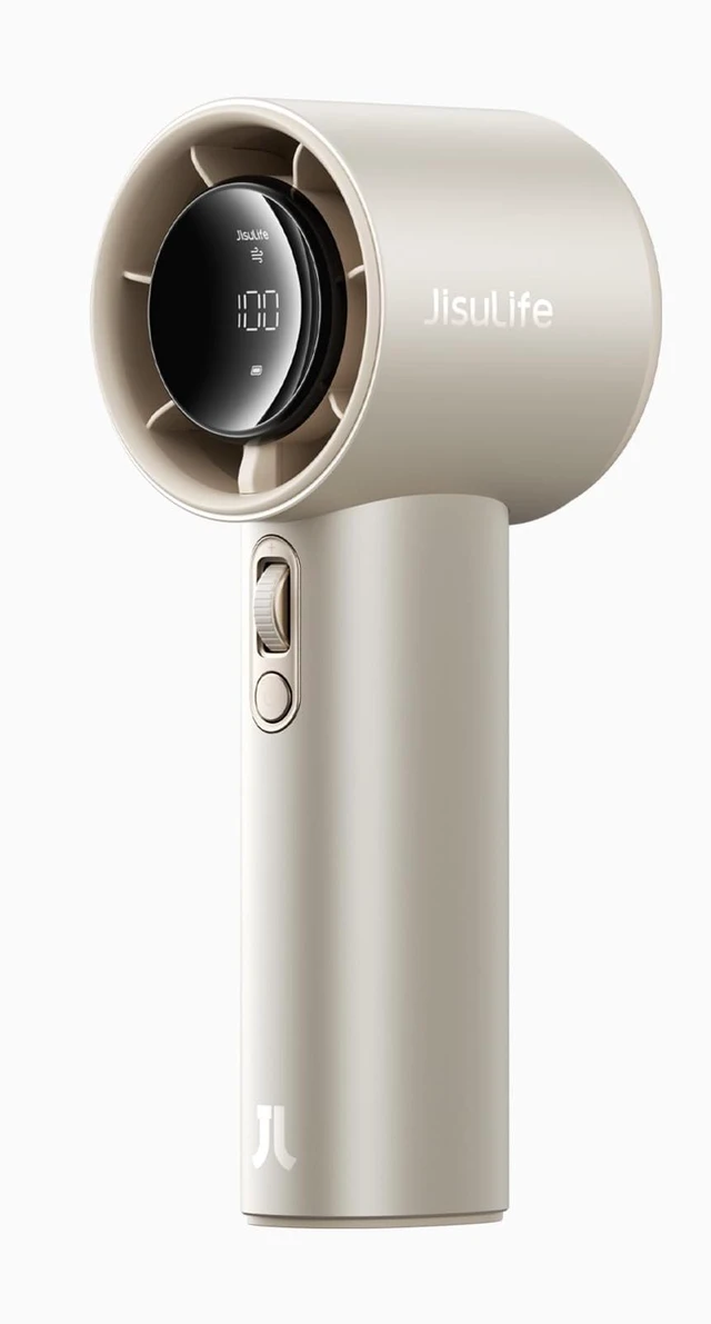 Main image of JISULIFE Portable Fan Pro 2026, 40Hrs Max Cooling Personal Handheld Fan | Metal Shell, LED Display, 9600RPM Powerful, 5000mAh Battery, Travel Essentials Gifts for Women, Men(Dark Gray)
