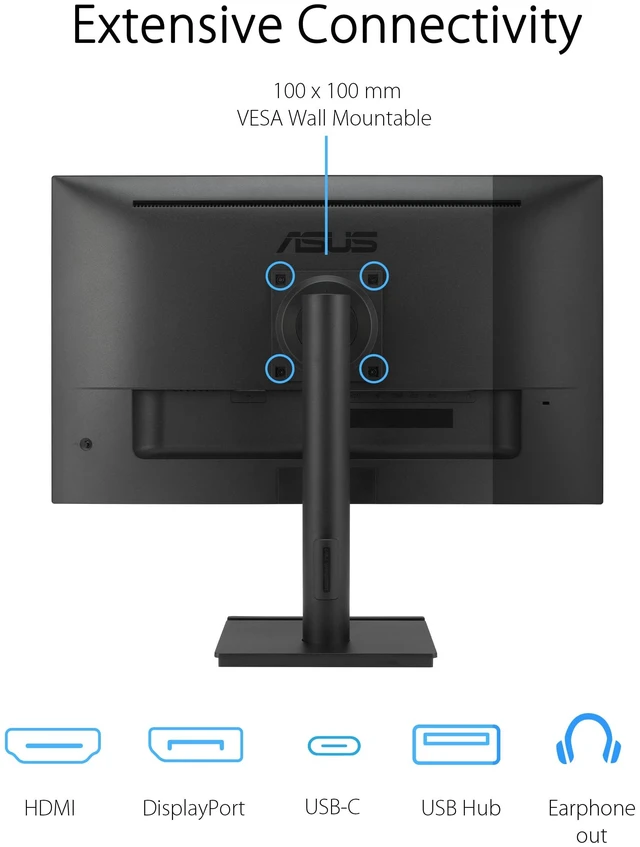 Alt view image 6 of 7 - ASUS VA249QG 24 Inch 1080P 120Hz Eye Care Gaming Monitor, HDMI, DisplayPort | IPS, Full HD, 99% sRGB, VGA, Frameless, Adaptive-Sync, 1ms, Speakers, Low Blue Light, Flicker Free, VESA Wall Mount