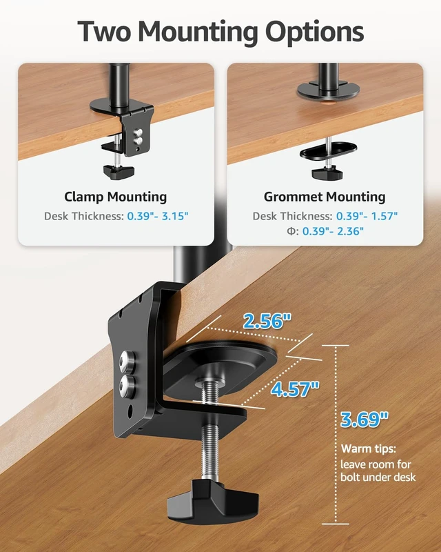Alt view image 5 of 7 - MOUNTUP Quad Monitor Stand, 4 Monitors Desk Mount for 17 to 32 inch Computer Screens, Fully Adjustable Stacked Mount with Tilt Swivel, 4 Heavy Duty Monitor Mount, Holds up to 17.6lbs per Arm