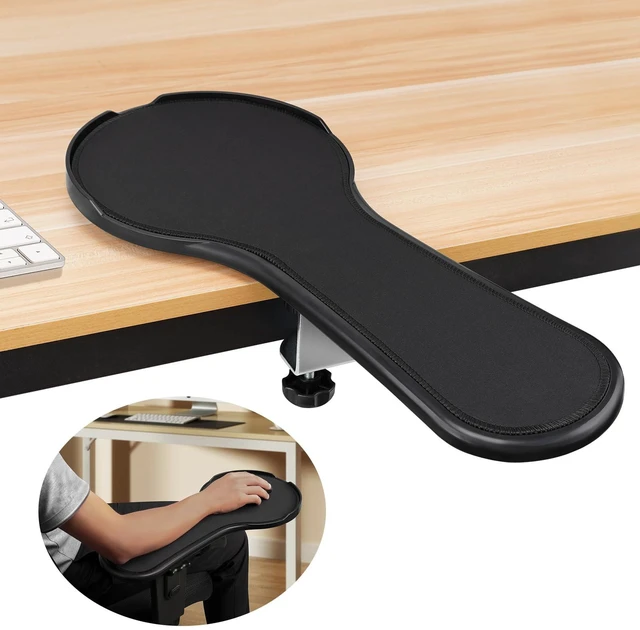 Main image of YuPinDiZu Upgrade Chair arm Mouse pad, Ergonomic Arm Rest Mouse Pads for Chairs and Desk, Adjustable Mouse Tray,Forearms Pressure Relief Computer Desk Extender, Black (BlackYU8351)