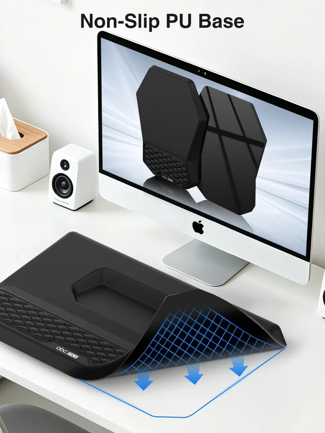 Alt view image 7 of 7 - Ergonomic Wrist Rest with Keyboard Stand and Mouse Pad for Easy Typing | Keyboard Holder with Storage Slot, Mousepad for Carpal Tunnel Pain Relief with Massage Bulge and Slow Rebound Memory Foam