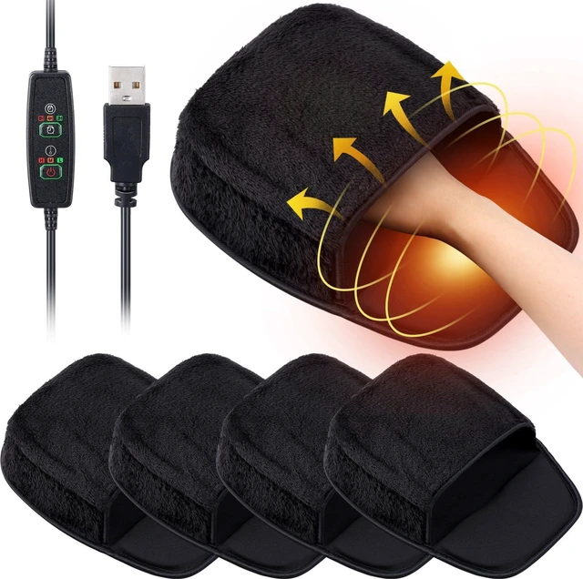 Main image of Copkim 4 Pcs USB Heated Mouse Pad Hand Warmer 3 Temperatures Time Limit | Mouse Pad Mat with Wrist Rest Controller, Gaming Mousepad Desk Accessories, for Winter PC User Gift Office Computer Supplies