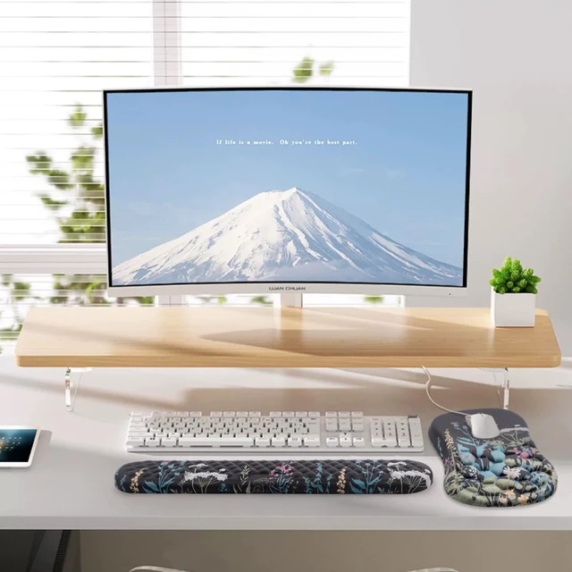 Alt view image 6 of 7 - Mouse Pad Wrist Support, Laokiiy 2 in1 Keyboard Wrist Rest+ Ergonomic Mouse Pad, Non-Slip Wrist Rest for Computer Keyboard, Made Easy Typing & Relieve Wrist Pain(Flower)
