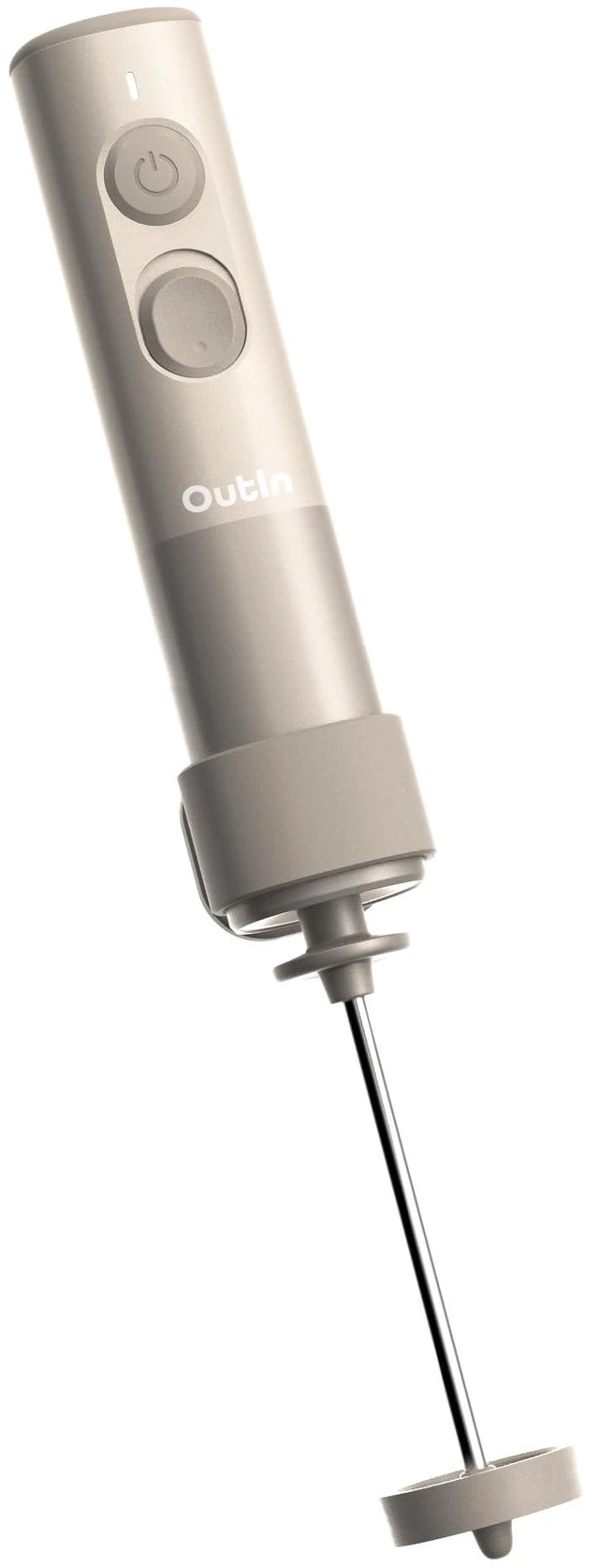 Main image of OutIn LattoGo Milk Frother HandheldRechargeable & Professional Grade | Electric Frother for Milk, Mini Mixer & Coffee Blender for Barista-Quality Latte Anywhere with Travel Case (Starburst Silver)