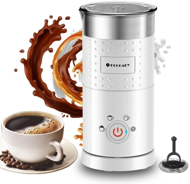 Main image of 4 in 1 Milk FrotherElectric Milk Frother and Steamer 300mlFast Frothing | Stainless Steel Inner,Automatic Hot& Cold Foam Maker and Milk Warmer For Latte, Cappuccinos, MacchiatoWhite