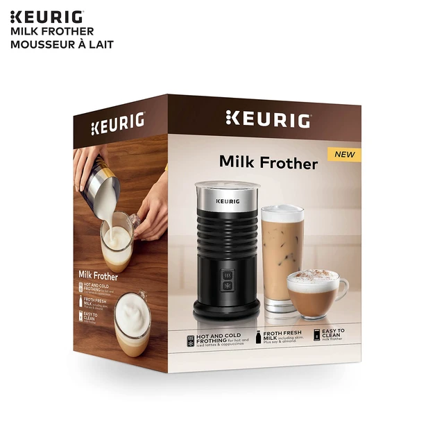 Alt view image 7 of 7 - Keurig Standalone Frother Works Non-Dairy Milk, Hot and Cold Frothing, 6 Oz, Black