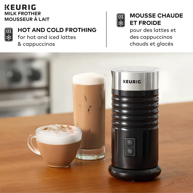 Alt view image 3 of 7 - Keurig Standalone Frother Works Non-Dairy Milk, Hot and Cold Frothing, 6 Oz, Black
