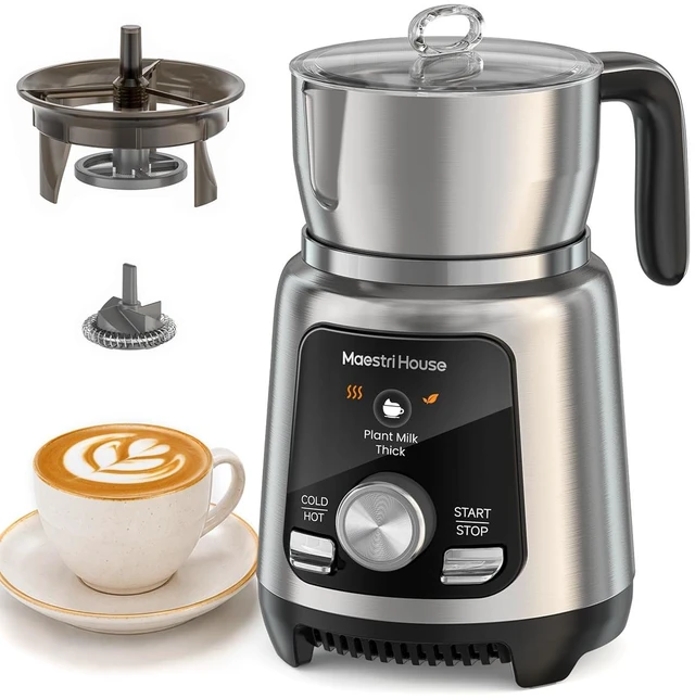 Main image of House DualFro Ultra Milk Frother and Steamer, 17oz, IH Fast Heating | 8 Modes, Dairy and Barista Plant Milk, Latte Art Microfoam, Auto Keep Warm, Dishwasher Safe, Stainless Steel, For Home Cafe