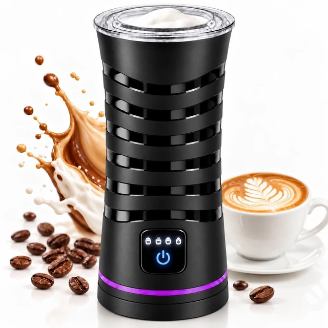 Main image of Electric Milk Frother, 4-in-1 Milk Frother and Steamer, Large Capactity | Hot & Cold Foam |430ml Milk Heating | Touch Control | Nonstick Interior | Quiet Operation | Milk Warmer for Latte, Cappuccino