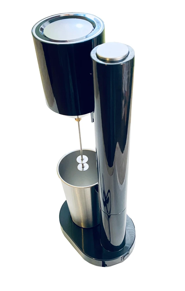 Alt view image 3 of 7 - New DiFora ENA Drink Mixer, Milkfrother, Milkshake Maker, 100W., 120V., Two Speeds, Large Stainless Steel Cup, Black