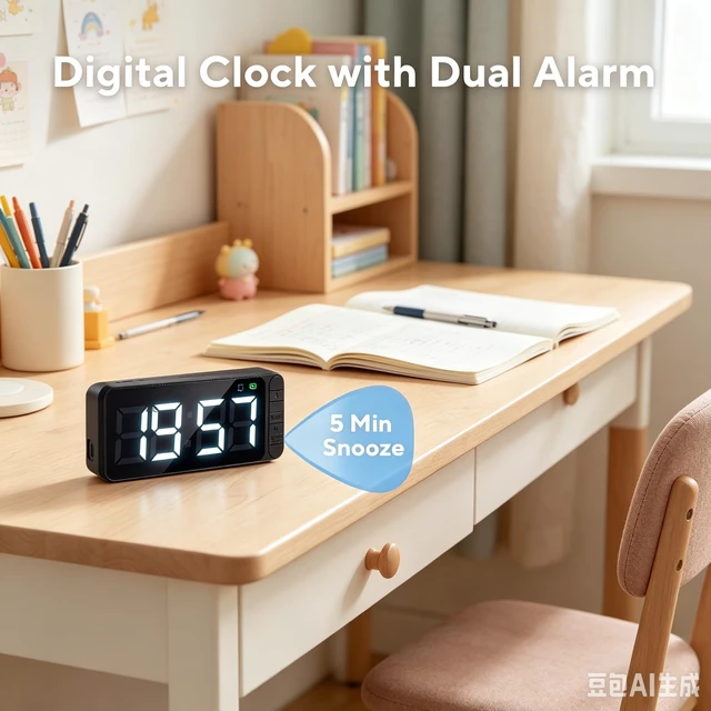 Alt view image 3 of 7 - Wireless Camera Clock 4K Indoor Camera with 5000mAh Battery, Small Nanny Cam with Motion Detection, Night Vision, Remote Viewing,Magnetic Wall Mount or Free Standing