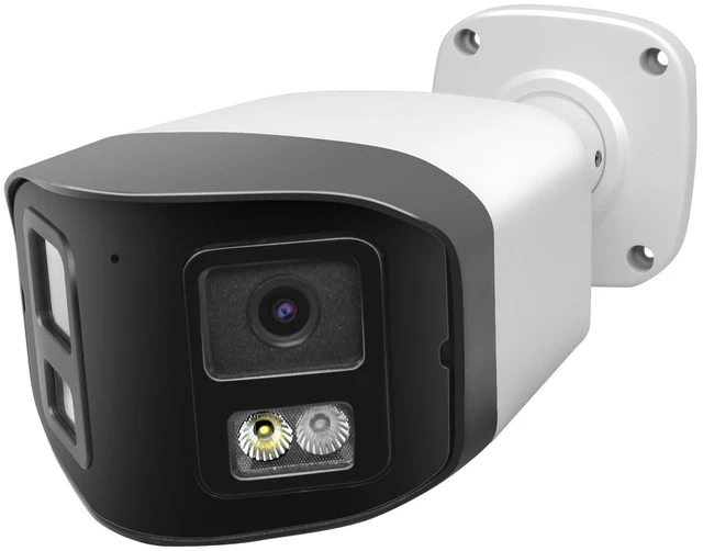 Main image of Tennoz 4MP 180 Degree Dual Lens PoE IP Security Camera with Two Way Talk | AI Human Vehicle Detection, SD Card Slot(256GB), Full Color Night Vision, Must Work with NVRs or PoE Switch