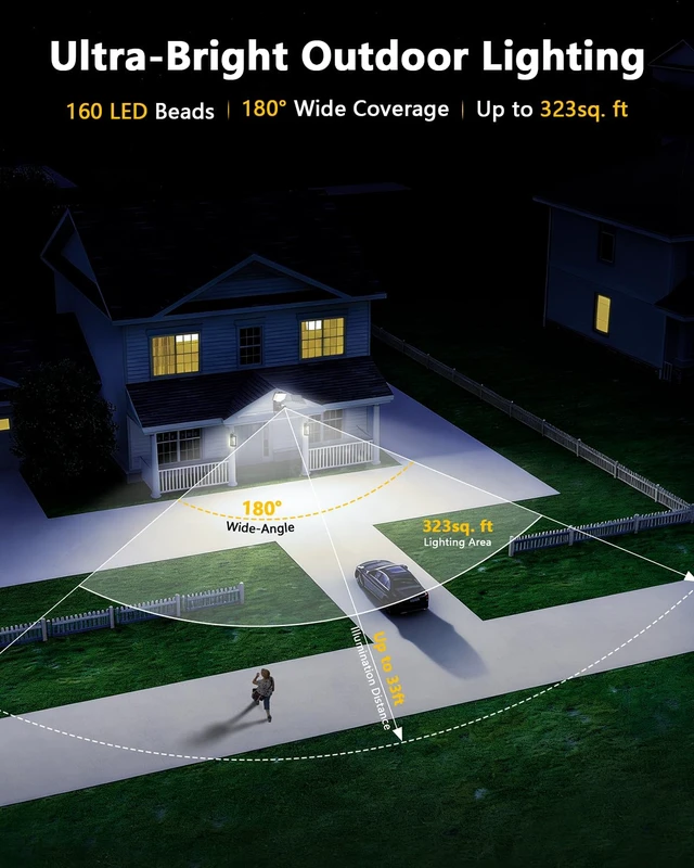 Alt view image 7 of 7 - OOSSXX Solar Floodlight Security Camera Outdoor Wireless, 4MP HD 3-in-1 | Solar Powered, Wire-Free, 5GHz/2.4GHz WiFi, AI Human Detection, Smart 3-Mode Lighting, Siren Alarm, 2-Way Audio