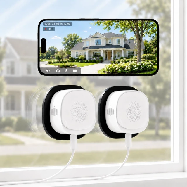 Main image of ELECCTV 2pcs 2.5K Window Security Cameras, 2.4G/5GHz WiFi Indoor Cameras | Cameras for Home Security, Anti-Glare, Color Night Vision, AI Motion Detection,24/7 Recording, SD/Cloud, Alexa, Easy Install