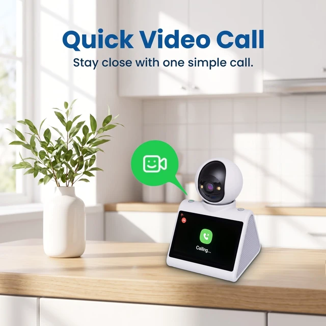 Alt view image 2 of 7 - Two Way Video Camera,pet Dog Nanny Camera,Home Security Dome Camera | Monitor for Baby/Elder/Nanny/Dog/Cat/Pet with Phone App,Pan Tilt Indoor Cameras, IR Night Vision,Video Call 1080P Pet Camera