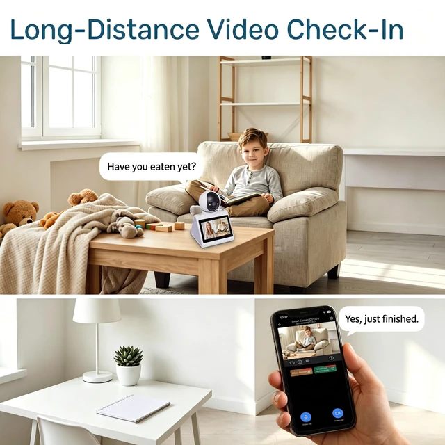 Alt view image 6 of 7 - Two Way Video Camera,pet Dog Nanny Camera,Home Security Dome Camera | Monitor for Baby/Elder/Nanny/Dog/Cat/Pet with Phone App,Pan Tilt Indoor Cameras, IR Night Vision,Video Call 1080P Pet Camera