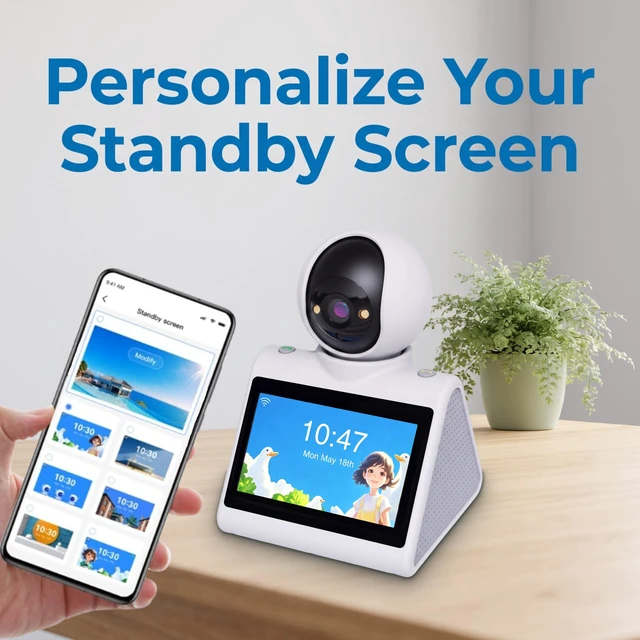 Alt view image 4 of 7 - Two Way Video Camera,pet Dog Nanny Camera,Home Security Dome Camera | Monitor for Baby/Elder/Nanny/Dog/Cat/Pet with Phone App,Pan Tilt Indoor Cameras, IR Night Vision,Video Call 1080P Pet Camera