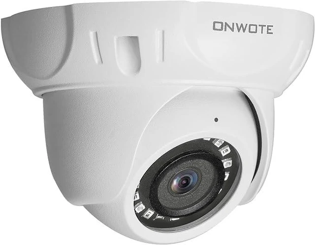 Main image of ONWOTE 5MP 122° PoE IP Security Camera, Capture Video Audio, Dome White | IR Night, 5 Megapixels, Commercial Wired CCTV Camera, Home/Business, Indoor/Outdoor, AI Detection, Only Work with ONWOTE NVRs