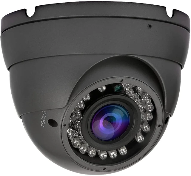 Main image of 2MP Analog CCTV Camera 4-in-1 (TVI/AHD/CVI/960H/CVBS) Security Camera Grey | 2.8-12mm Varifocal Lens Analog Video Surveillance, Wide Angle Viewing Day & Night Indoor Outdoor Waterproof
