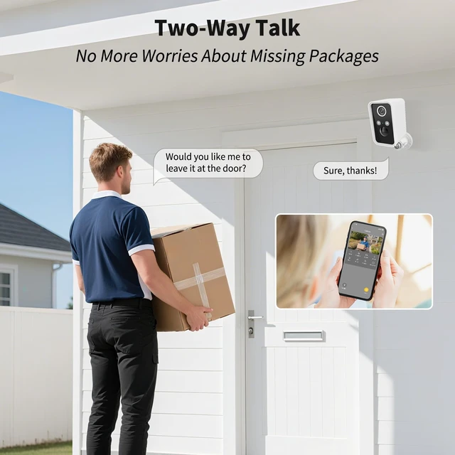 Alt view image 3 of 7 - WY-LINK Battery Security Cameras with Solar Panel for Home Security | Solar Camera Outdoor Wireless, Motion Detection, Night Vision, Alexa, 2.4G Wi-Fi Only, Only Event Recording(2-Pack)