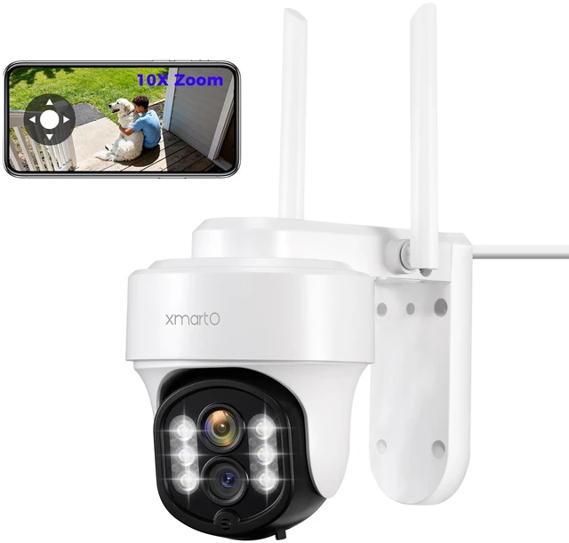 Main image of XMARTO 10X Zoom Wireless Security Camera Outdoor, AI Auto Tracking | 2K HD PTZ Security Camera, Auto Tracking & AI Motion Detection, 24/7 Recording, 2-Way Audio, Indoor/Outdoor Home Surveillance