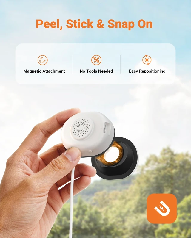 Alt view image 6 of 7 - 5MP 3K No Drill WiFi Magnetic Window Angle Mounted Security Camera | Adjustable 20°Tilt Angle Mount, No subscription, Anti glare, Color Night Vision, US-Only Cloud Storage, AI Detection, 5G/2.4G