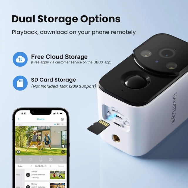 Alt view image 7 of 7 - HAOSTEQER 2 Pack WiFi Solar Security Cameras Wireless Outdoor with 2K HD | 2.4GHz WiFi Outdoor Security Cameras for Home Security with Motion Detection, Instant Alert, Free Cloud Storage(Need Apply)