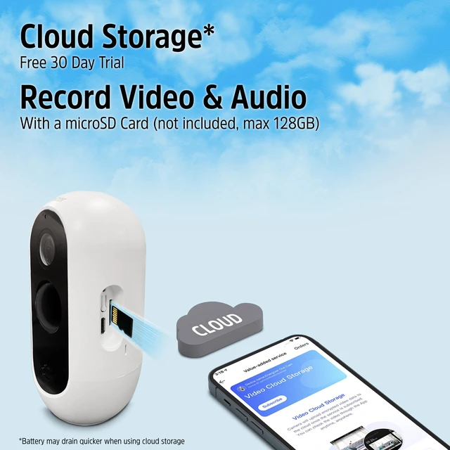 Alt view image 7 of 7 - Energizer Smart 2K Outdoor Battery Security Camera, Wireless, Rechargeable, Weather-Resistant, Live View, 2-Way Audio, Night Vision, Motion Alerts, Hub-Free Wi-Fi, Remote Access, Records Video/Audio