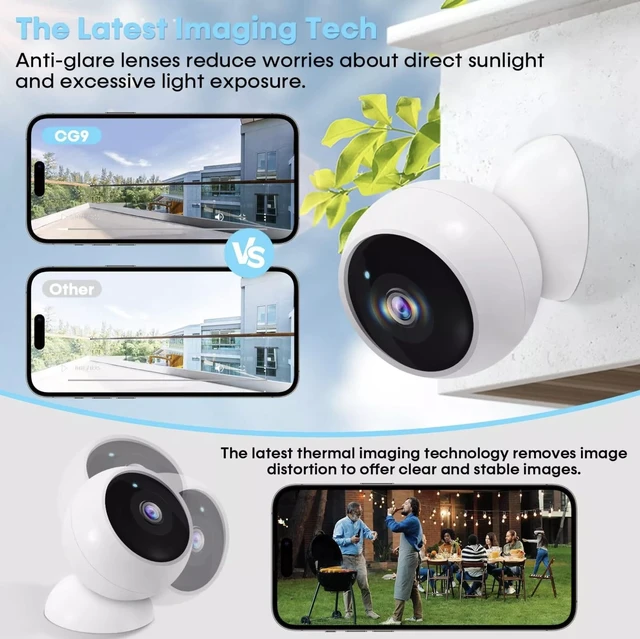 Alt view image 5 of 7 - VicoHome CG9 Outdoor Camera Wireless - 2K HD WiFi Security Camera, 2-Way Audio, Color Night Vision, Battery-Powered, Real-time Recording, Waterproof, Compatible with Alexa
