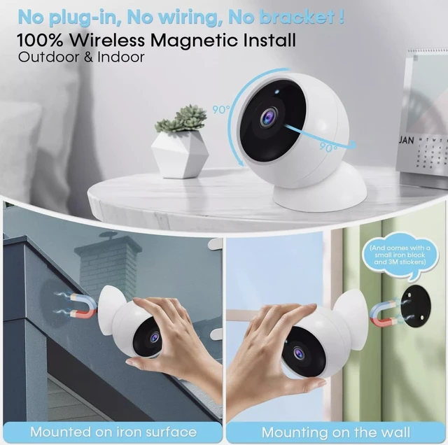 Alt view image 7 of 7 - VicoHome CG9 Outdoor Camera Wireless - 2K HD WiFi Security Camera, 2-Way Audio, Color Night Vision, Battery-Powered, Real-time Recording, Waterproof, Compatible with Alexa
