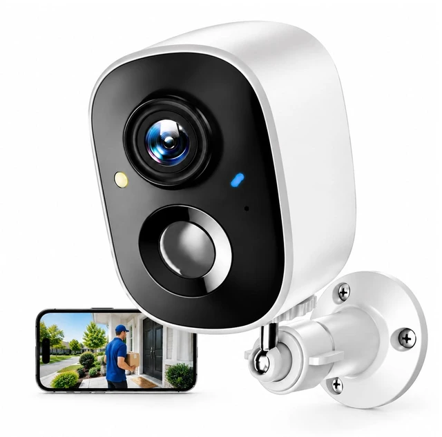 Main image of Gyozol 2K Security Cameras Wireless Outdoor,WiFi Cameras for Home Security | Color Night vision,Motion detection,Two-way talk,SD/Cloud Storage,Battery Powered, IP65 Weatherproof, 2.4G WiFi, Easy Mount