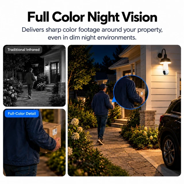 Alt view image 5 of 7 - Light Bulb Security Cameras Outdoor Wireless, 2K HD 360° PTZ Bulb Cam with 1000lm Porch Light, 5G&2.4G WiFi Lightbulb Cameras for Home Security with Color Night Vision, Motion Detection, 2-Way Talk