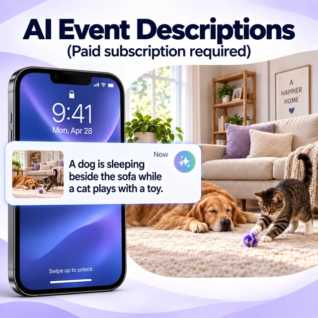 Alt view image 5 of 7 - NOMADVIZ 5MP 3K Indoor Camera, Pet/Baby Security Camera with Phone App | One-Touch Call, Color Night Vision, AI Motion Detection & Tracking, Two-Way Audio, 5G/2.4G Dual-Band Wi-Fi, Alexa Compatible