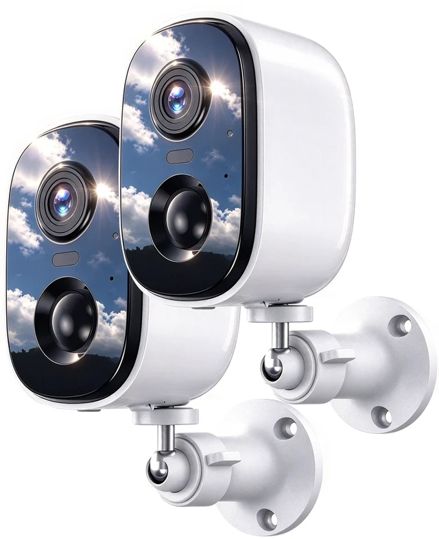Main image of 2Pack Security Cameras Wireless Outdoor with Upgraded Battery&connection | 2.4GHz Stable WIFI,2K Video, Accurate Motion Detection, TwoWay Audio,IP65 Waterproof, Local SD & Subscription Cloud Storage