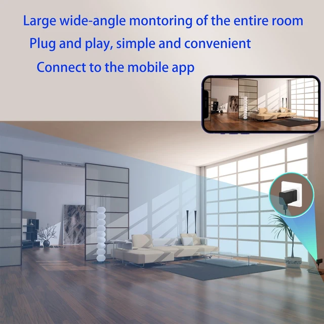 Alt view image 4 of 5 - WJXING 1080P USB Charger Camera,Indoor Phone Charger Camera for Home Security and Officefor Indoor Home,Business, Baby