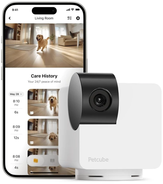 Main image of Petcube Pan-Tilt Cam 360° Wi-Fi Pet & Home Security Camera | 1080p HD, 360° surveillance, dome design, night vision, AI alerts