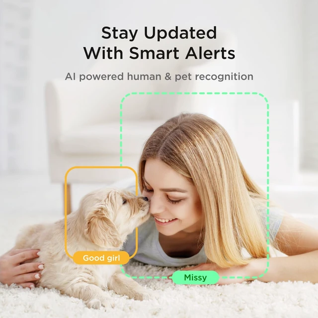 Alt view image 6 of 6 - Petcube Pan-Tilt Cam 360° Wi-Fi Pet & Home Security Camera | 1080p HD, 360° surveillance, dome design, night vision, AI alerts