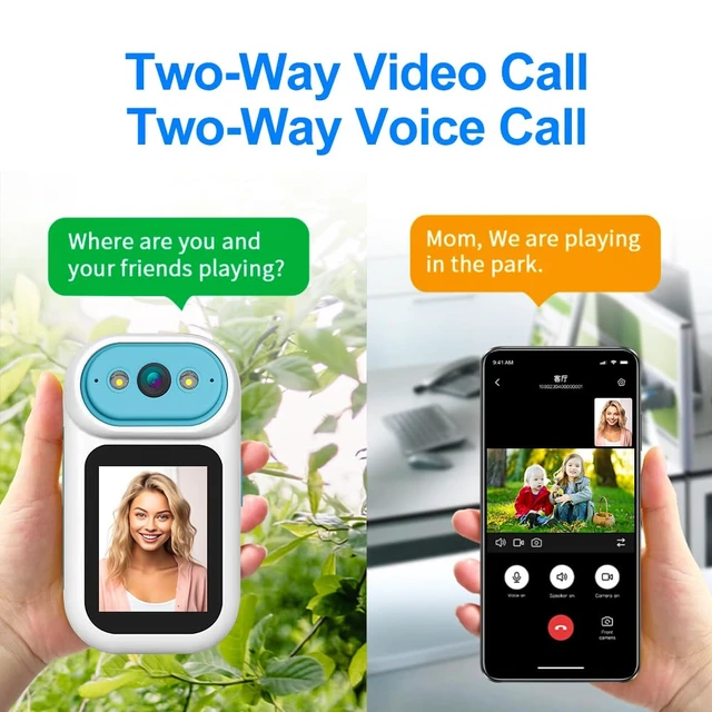 Alt view image 4 of 7 - Video Calling Handheld Security Camera Indoor,Nanny Camera Baby Camera Pet Camera,2-Way Video Call 350°Pan Cameras for Home Security,Move Tracking,Alarm Push 1080P 2.8inch Screen,Night Vision