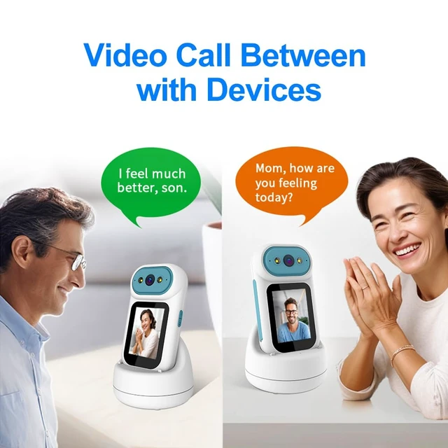 Alt view image 5 of 7 - Video Calling Handheld Security Camera Indoor,Nanny Camera Baby Camera Pet Camera,2-Way Video Call 350°Pan Cameras for Home Security,Move Tracking,Alarm Push 1080P 2.8inch Screen,Night Vision