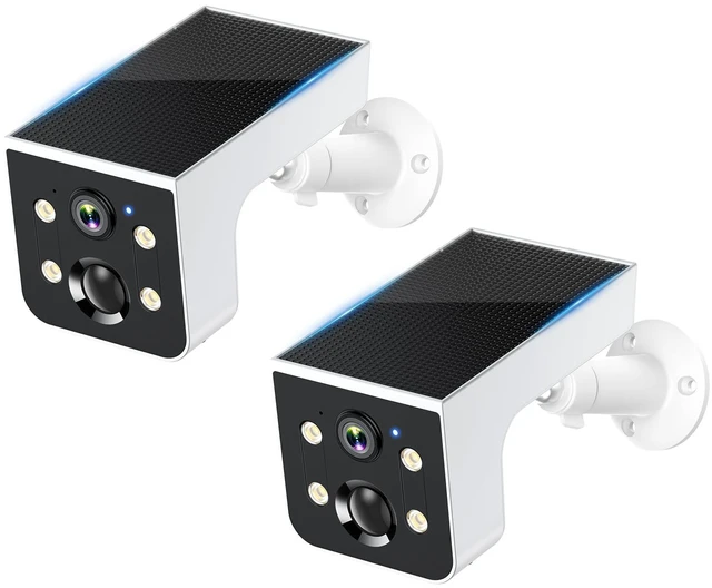 Main image of Solar Security Camera Video Quality is Clear During the Day and at Night | No Lag Time or Delay Battery has Held up Well - Easy to Setup 60 Years Old can Figure Out the Install and Operation (2 Pack)