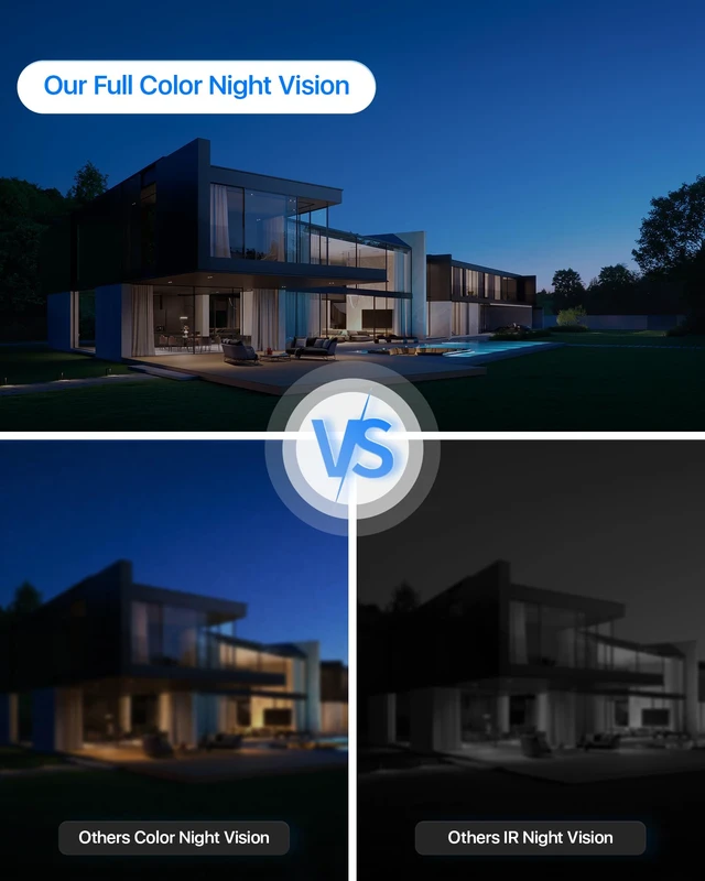 Alt view image 4 of 7 - AKINGUAR Window Camera 2K 3MP, Anti-Glare Glass Mount Indoor Camera for Outside Viewing, F1.0 Full-Color Night Vision, 2.4/5GHz Dual-Band WiFi, AI Person & Vehicle Detection, No-Drill Security Camera