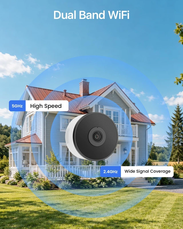 Alt view image 7 of 7 - AKINGUAR Window Camera 2K 3MP, Anti-Glare Glass Mount Indoor Camera for Outside Viewing, F1.0 Full-Color Night Vision, 2.4/5GHz Dual-Band WiFi, AI Person & Vehicle Detection, No-Drill Security Camera