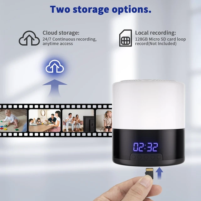 Alt view image 6 of 7 - Chasvon Security Camera Motion Activated Bluetooth Speaker, 270° Viewing Angle, 2.4G /5G Dome Cams with Phone App, Hd 1080P, Wireless WiFi Nanny Cam for Home Offices StoreWhite